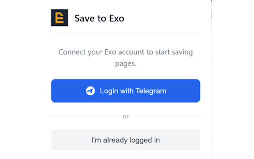 Save to Exo :: Save any page to your Exo feed with one click. AI-powered organization for your bookmarks.