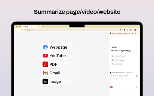 ChatAI: Smart Web Assistant (GPT, Gemini, Claude, Grok, DeepSeek, etc.) :: ChatAI: Your smart web assistant for AI chat, reading, writing, translation, summarization and more