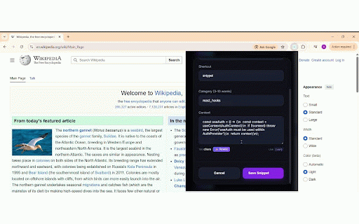 SnippetSync-AI :: Save snippets, expand text with shortcuts, sync across devices. Type faster, work smarter.