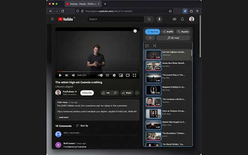 YT Playlist Tools — Reverse, Shuffle & Reorder :: Reverse, shuffle, reorder, save, and export YouTube playlists. Includes watched badges, auto-skip, loop mode and compact UI.