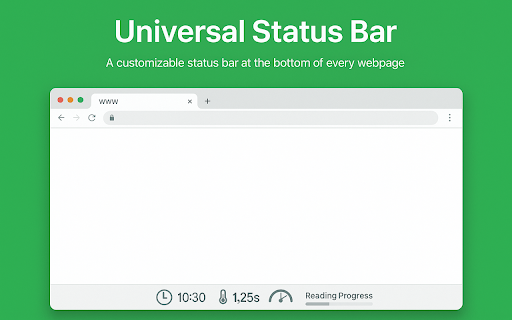 Universal Status Bar :: Displays a customizable status bar at the bottom of every page.