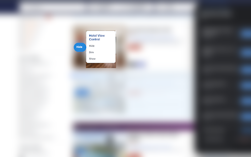 Hotel View Control :: Locally hide or dim hotel results you have already reviewed.