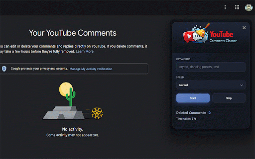 YouTube Comments Cleaner :: Clean your YouTube comment history