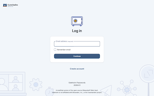 Gateholm Vault :: Your end-to-end encrypted Gateholm Vault, ready to use — autofill passwords and passkeys on every site.