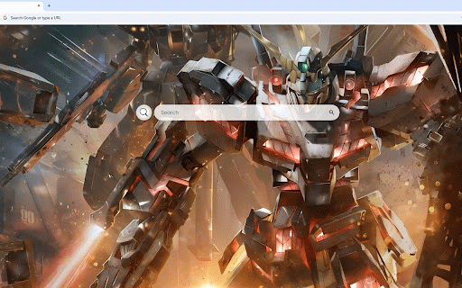 Gundam Fire Live Wallpaper :: Imposing Gundam mech with glowing red components emerging from battlefield amid explosions and debris.
