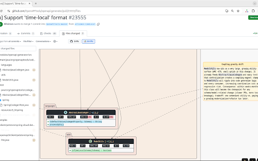 Striffs for GitHub :: Adds an architectural diff tab to GitHub pull requests.