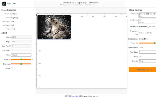 Image to GCode Tool :: Convert Image to GCode directly in your browser