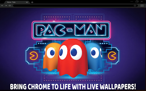 Pac-Man Ghosts Neon Live Wallpaper :: Retro meets neon chaos—Pac-Man Ghosts light up your new tab in pixel-powered style! 👻🌈🕹️