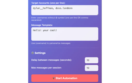 Instagram DM Automation :: Automate Instagram direct messages with approved accounts