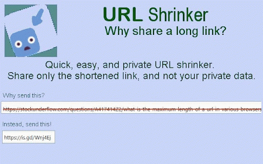 URL Shrinker :: Shrink the current tab URL using is.gd, with the user option to copy it to clipboard.
