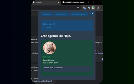 Gerenciador de Expedientes :: Uma simples extensão para gerenciamento de expedientes, horários, cargos e etc, dos teus clientes.