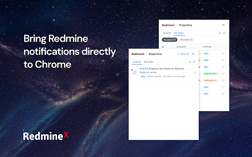 Redmine Notify :: Never miss what's going on in your Redmine. Get notified directly in your browser from multiple Redmine workspaces.