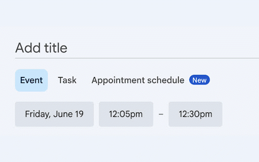 Plus5 :: Shifts new Google Calendar event start-times by +5 minutes. Runs entirely locally — no data leaves your browser.