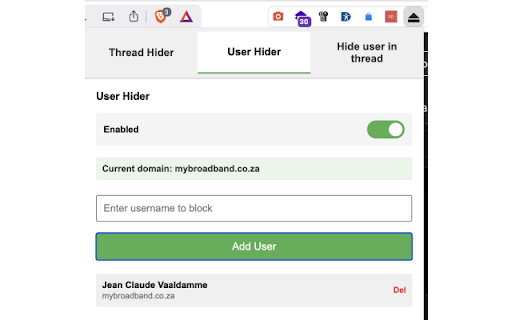 XenForo Tools :: Hide XenForo content by thread, user or thread + user
