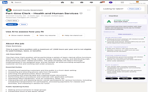 ClearShot :: Grade job listings before you apply