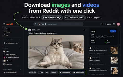 Reddit Image & Video Downloader :: Adds Reddit-native download buttons for images, galleries, and videos on reddit.com and old.reddit.com.