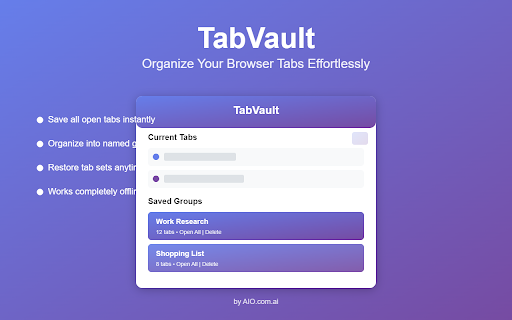 TabVault :: Organize your browser tabs and access them quickly anywhere