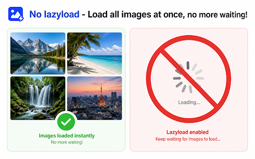 No lazyload - Disable Image Lazy Loading :: Disable image lazy loading on websites, load all images at once