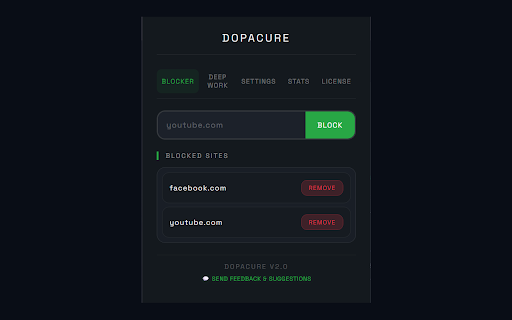 DopaCure: Website Blocker :: Block distracting websites with math challenges. Boost your focus, beat procrastination, and stay productive.