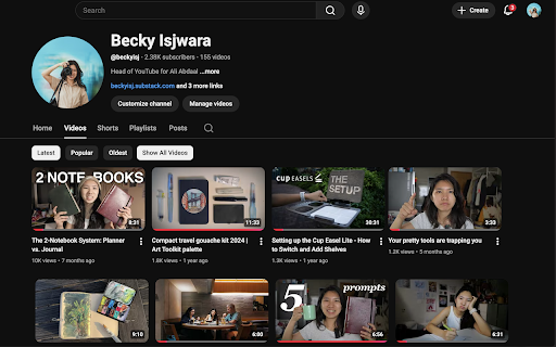YouTube Popular This Year :: Adds a 'Popular This Year' filter to YouTube channel pages to show the most viewed videos from the past 12 months.