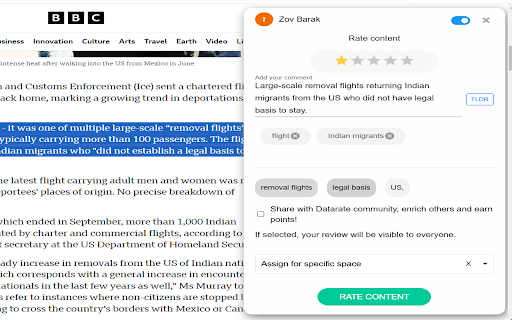Datarate :: Rate pages and text with titles, descriptions, stars, and tags