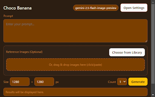 Choco Banana :: Image generation Chrome extension using Gemini API