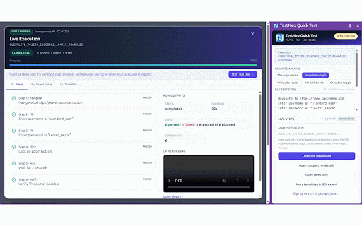 TestNeo Quick Test :: Write browser tests in plain English. Run NLP tests on any page and view full results in TestNeo.