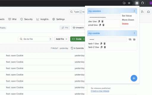 Save Cookie :: Save Cookie and use them by one click.
