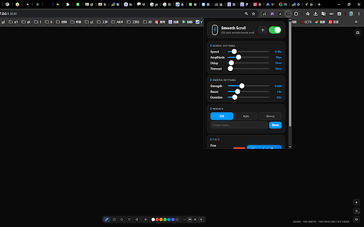Smooth Scroll - iOS Style :: iOS-style smooth inertial scrolling for Chrome. Free version includes 500 scrolls. Upgrade to Pro for unlimited use.