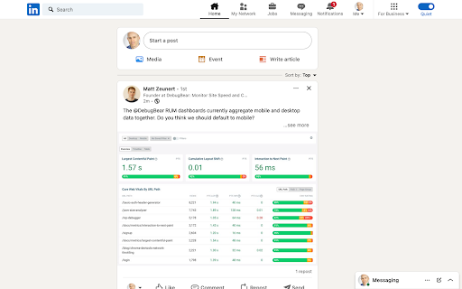 Quiet.li :: Hide noisy sidebars, ads, promoted posts, and other distractions from LinkedIn. Just enjoy content from the people you follow.