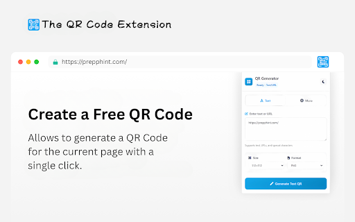 The QR Code Extension :: Allows to generate a QR Code for the current page with a single click.