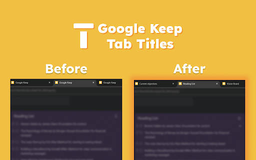Google Keep Tab Titles :: Dynamically updates Google Keep tab titles to the current note's title.