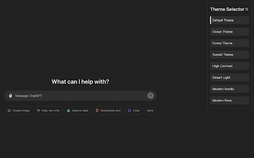 ChatGPT Themes :: Apply custom themes to the ChatGPT