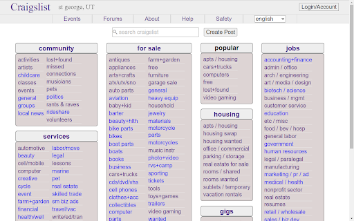 Craigslist Cleaner :: This extension alters the design of Craigslist by removing clutter and repetitive links on the homepage in order to give it a…