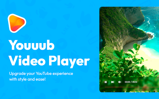 Youuub Player for YouTube :: Replace the default YouTube player with a sleek, customizable alternative. Upgrade your YouTube experience with style and ease!