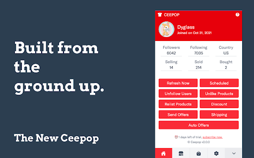 Ceepop v2 :: Ceepop helps you get more followers and likes, spend less time and make more money on Depop.