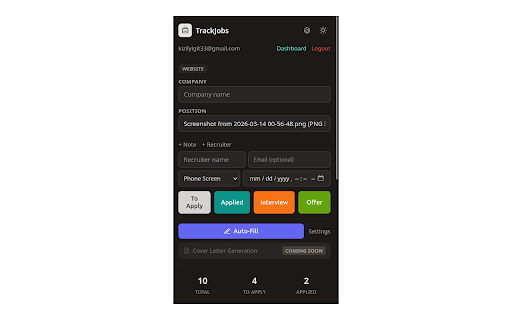 TrackJobApplications :: Track job applications from LinkedIn, Indeed, Glassdoor, and ZipRecruiter with one click.