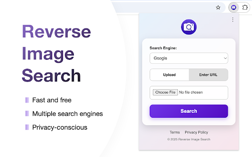 Reverse Image Search Tool :: Search by image using Google, Bing, Yandex, and Lenso.ai. Upload, paste a URL, or right-click any image to search instantly.