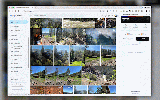 Archiver for Google Photos :: Archive unorganized Google Photos one at a time — skips items already in albums.