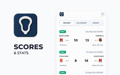 College Lacrosse Scores :: Track recent college lacrosse games and view detailed game information