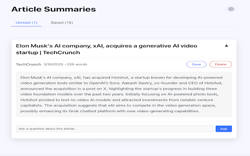 AI Article Summarizer :: AI Article Summarizer
Transform tab overload into organized knowledge in seconds.
Drowning in browser tabs filled with articles…