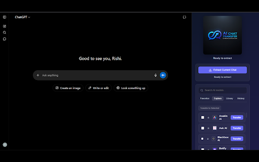 AI CHAT TRANSFER :: Seamlessly transfer your conversations between ChatGPT, Claude, Gemini, Grok, and more.