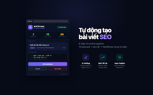 AI KTH — Auto SEO Content :: AI Content Pipeline — Tự động tạo và đăng bài lên WordPress qua Gemini AI.