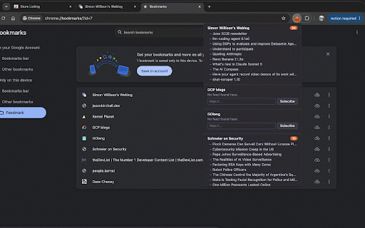 Feedmark :: An RSS reader built on the bookmark tree.