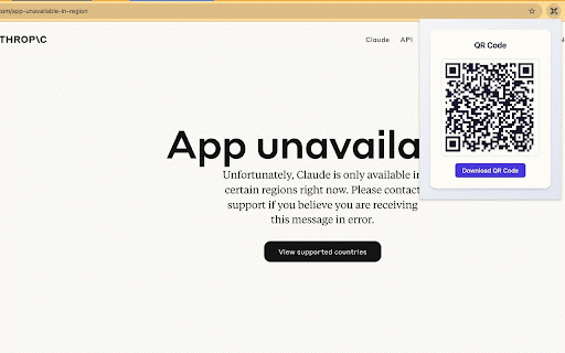 URL QR Code :: Generates a QR code for the current tab URL.