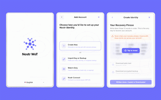 Nostr WoT :: Nostr identity provider, NIP-07 signer, Web of Trust provider, and Lightning wallet.