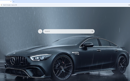 Mercedes GT 63 S Live Wallpaper :: The sleek black Mercedes GT 63 S cruises through a dark, rainy backdrop, enhancing its bold presence.