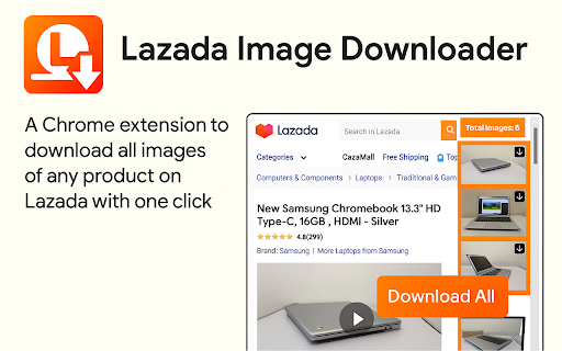 Lazada Image Downloader :: Activate this extension to download any type of images from Lazada Website with just one click.