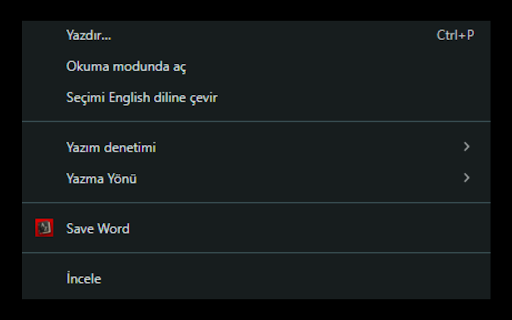 English Vocabulary Saver :: Save English vocabulary words/phrases with Turkish translations and definitions.