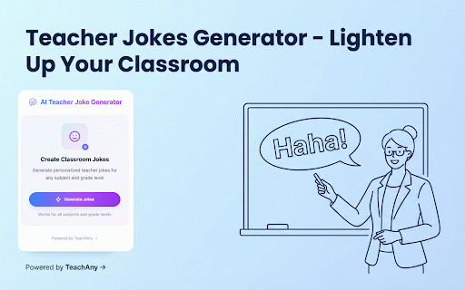 AI Teacher Joke Generator: Funny Classroom Puns & Humor :: Generate custom classroom jokes, puns, and icebreakers for any school subject instantly.